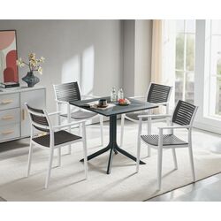 Садовый стул Tempo Kondela Herta (Grey/White) Thumb