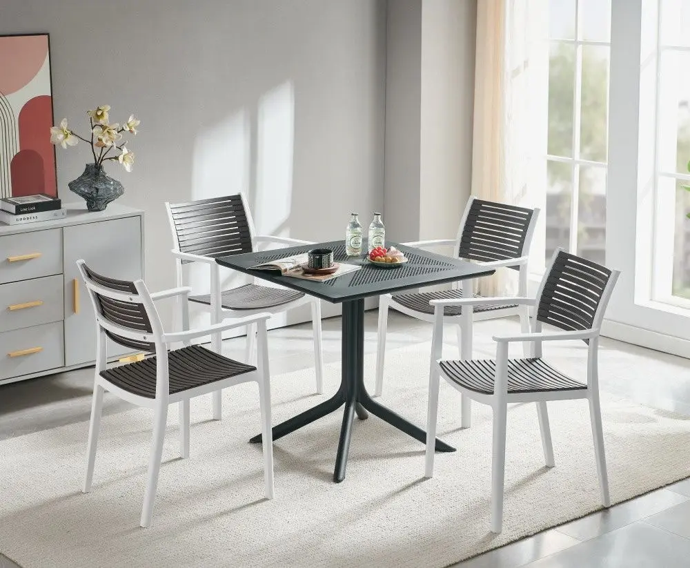 Садовый стул Tempo Kondela Herta (Grey/White) - 6