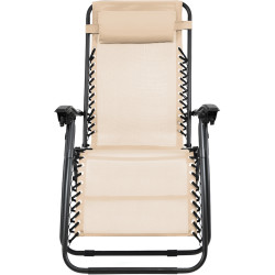 Scaun pliabil Tempo Kondela Gerald New (Beige/Black) Thumb