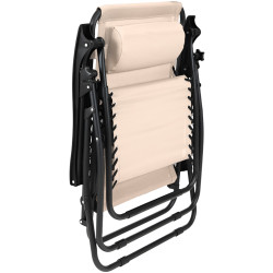 Scaun pliabil Tempo Kondela Gerald New (Beige/Black) Thumb