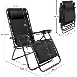 Scaun pliabil Tempo Kondela Gerald New (Black) Thumb