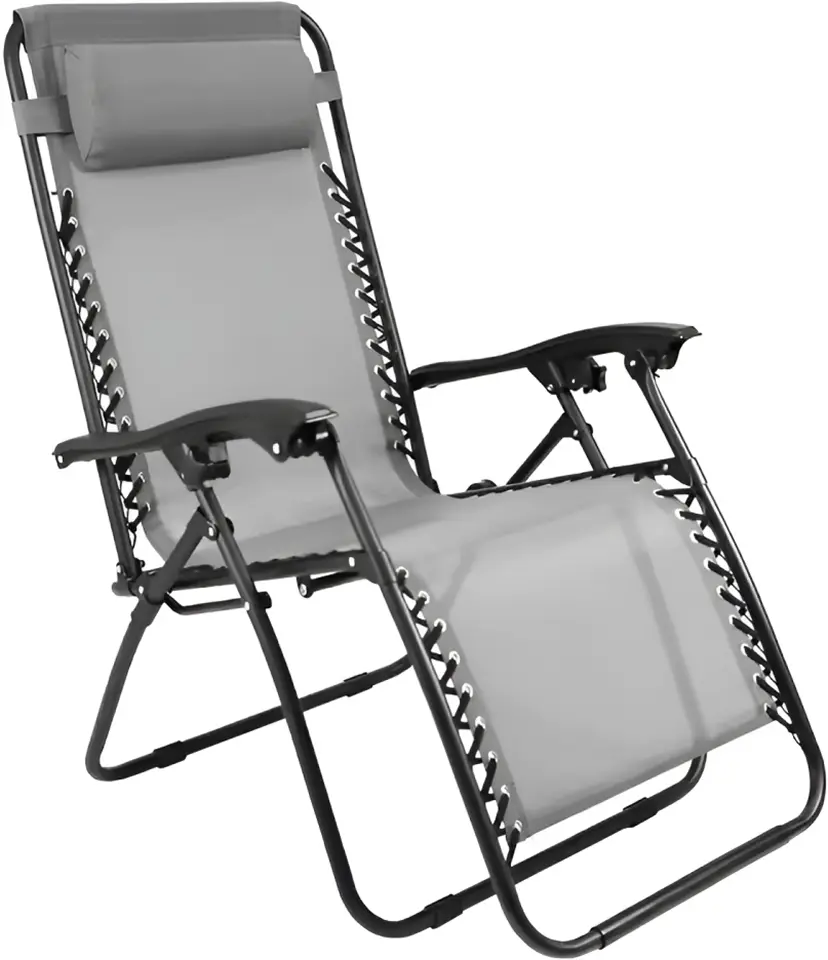 Scaun pliabil Tempo Kondela Gerald New (Light Gray/Black)