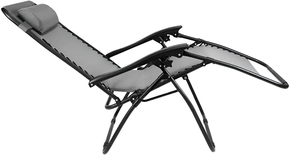 Scaun pliabil Tempo Kondela Gerald New (Light Gray/Black)