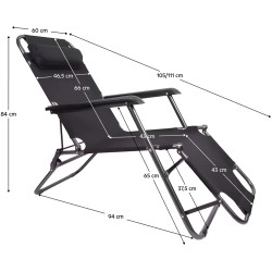 Scaun pliabil Tempo Kondela Reged (Black) Thumb