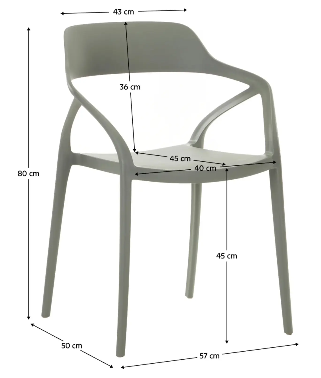 Стул Tempo Kondela Alfio (Grey) - 3
