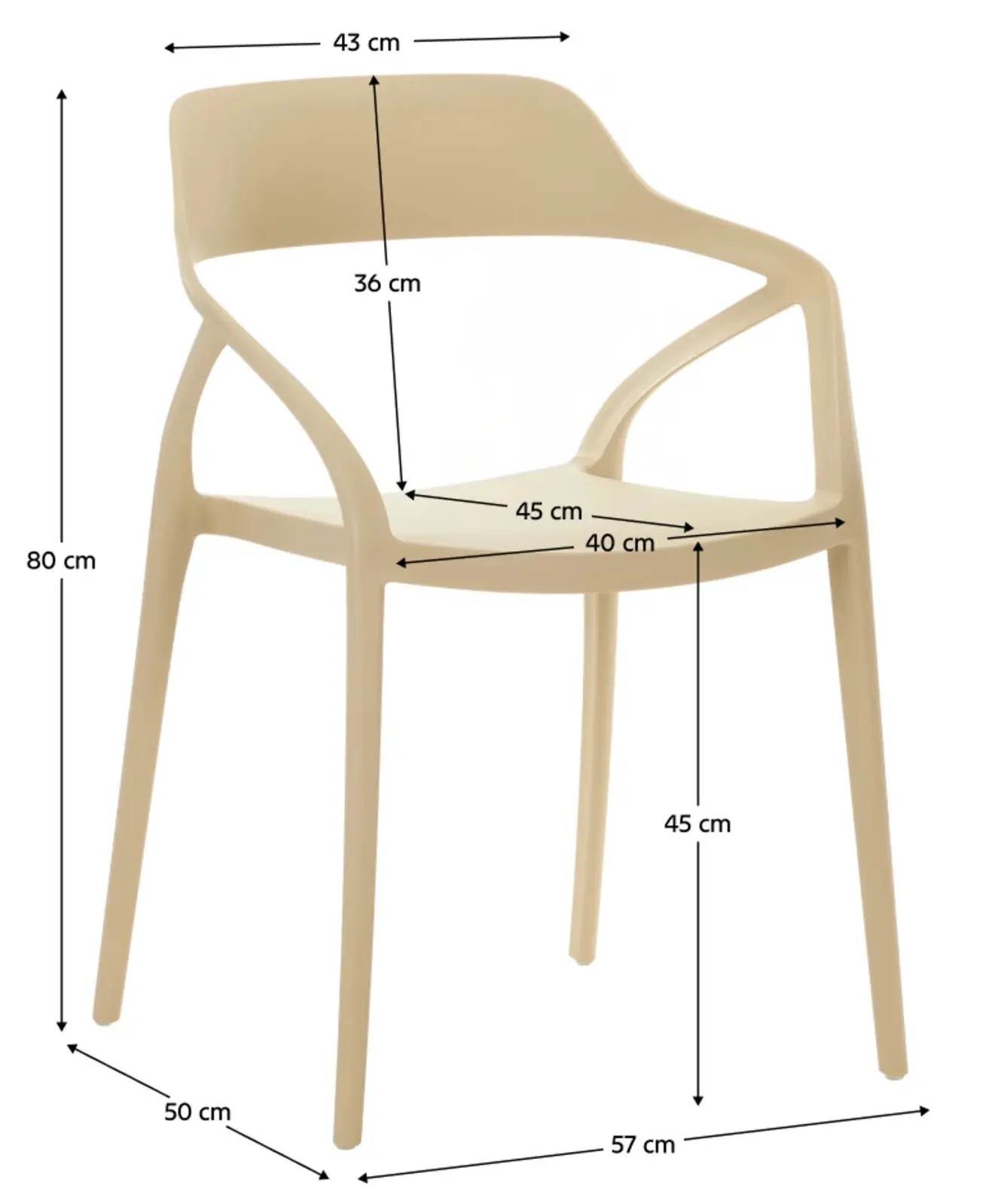 Стул Tempo Kondela Alfio (Taupe Brown Grey) - 4