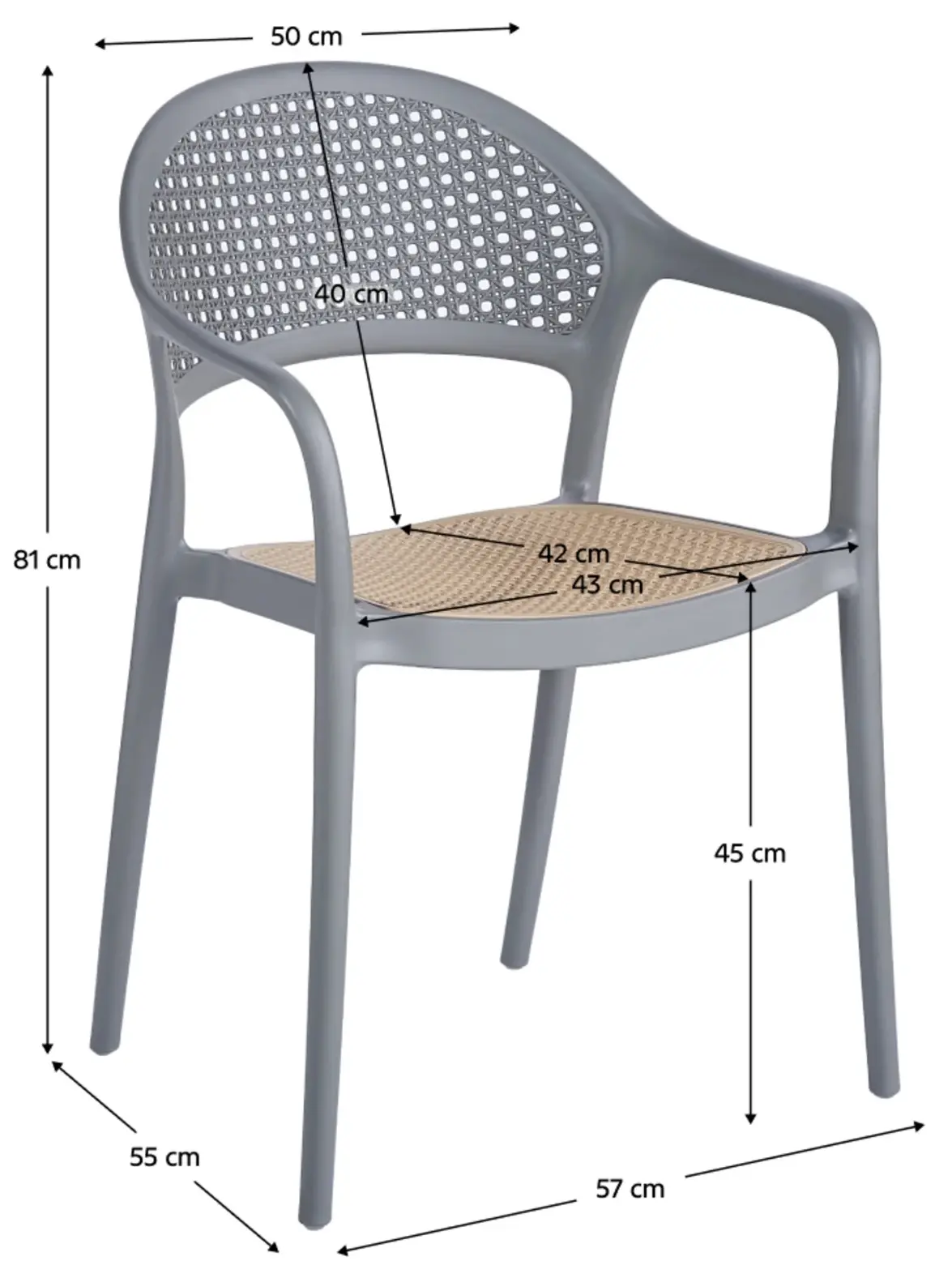 Стул Tempo Kondela Ladis (Grey/Beige) - 2
