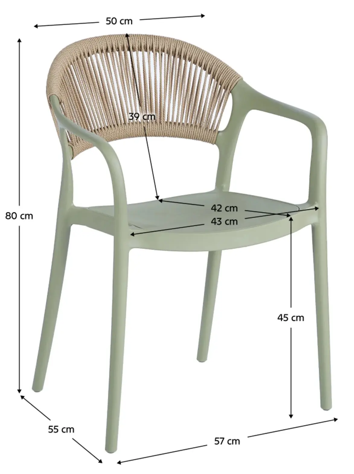 Стул Tempo Kondela Lexton (Green/Beige) - 3