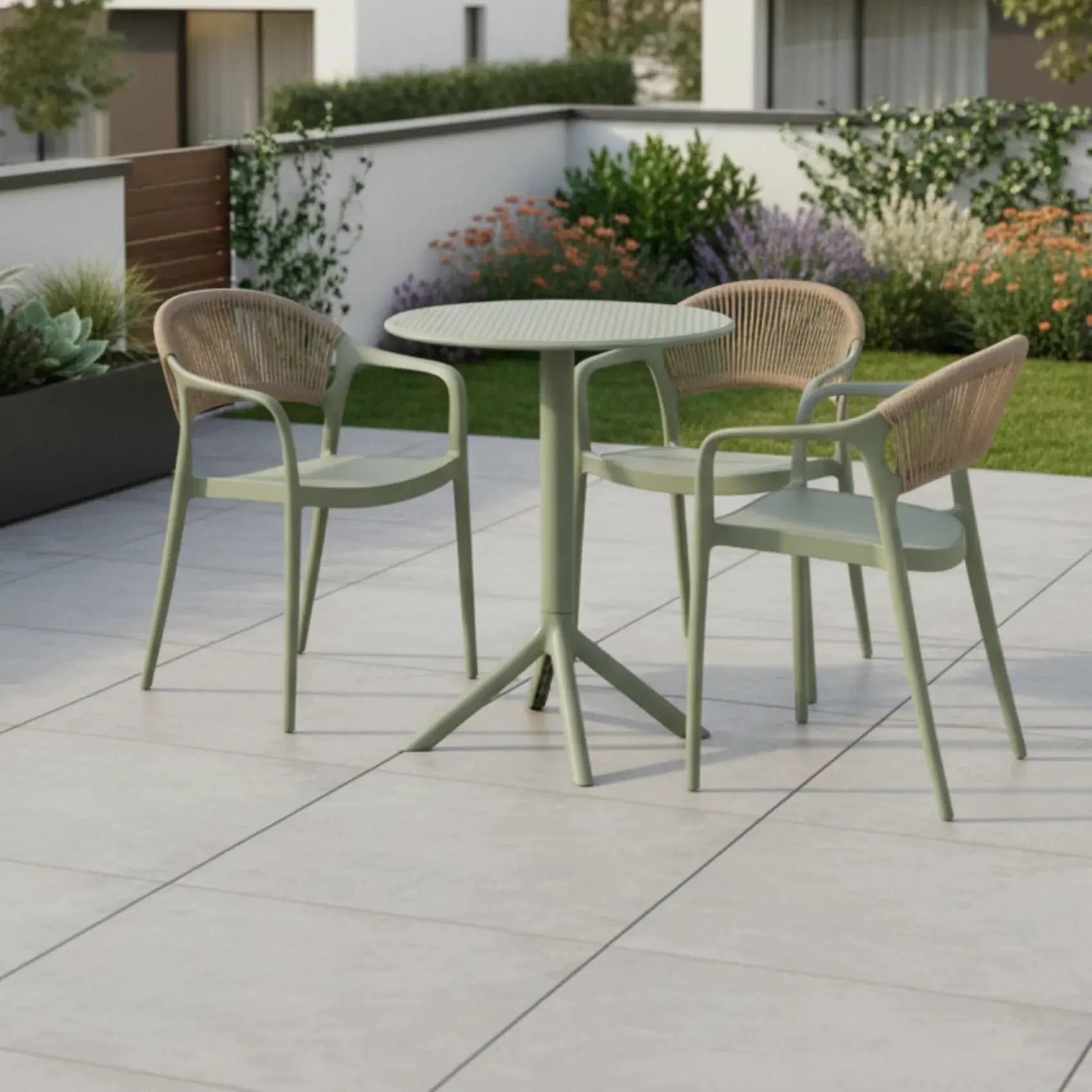 Стул Tempo Kondela Lexton (Green/Beige) - 5