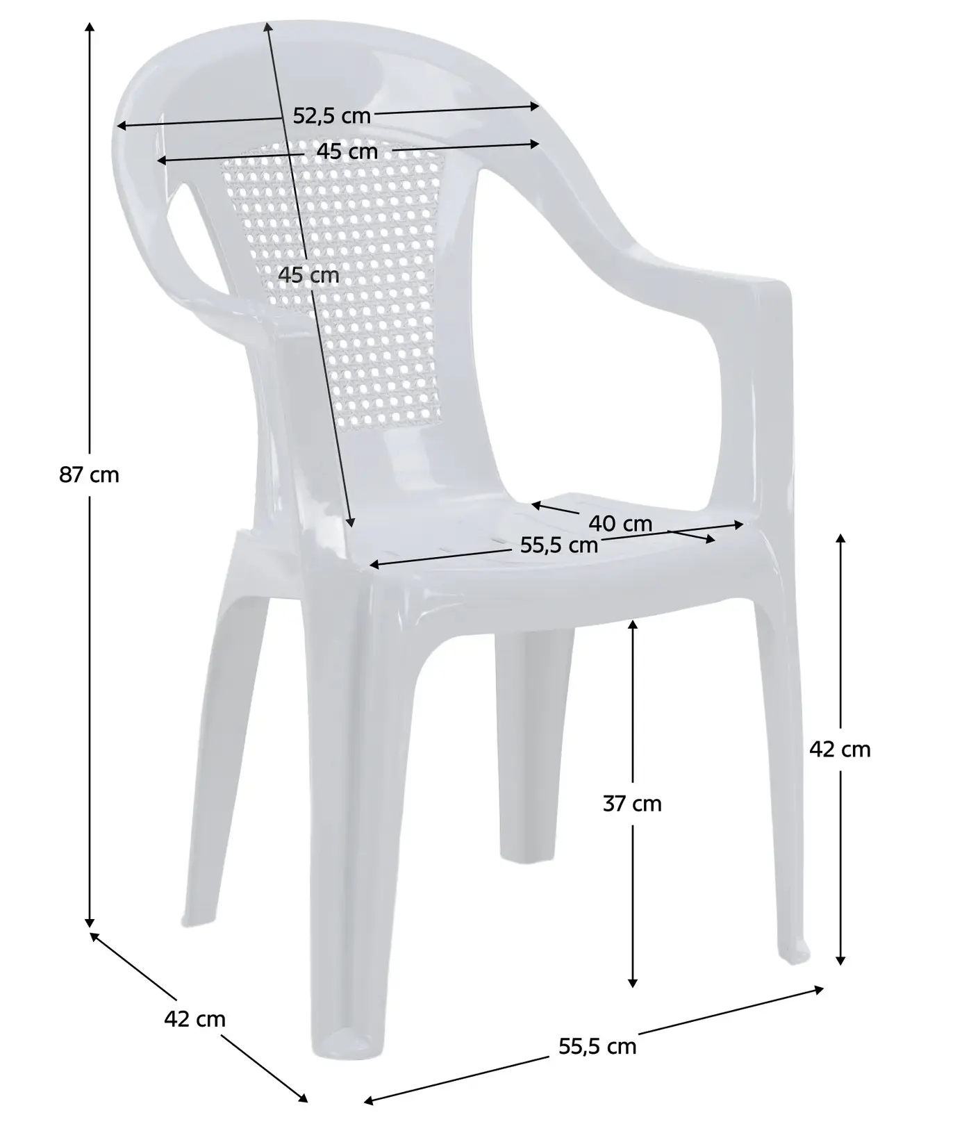 Scaun Tempo Kondela Medro (White) - 11