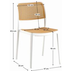 Scaun Tempo Kondela Ravid Tip 1 (White/Beige) Thumb