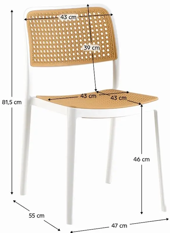 Scaun Tempo Kondela Ravid Tip 1 (White/Beige)