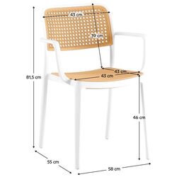 Scaun Tempo Kondela Ravid Tip 2 (White/Beige) Thumb