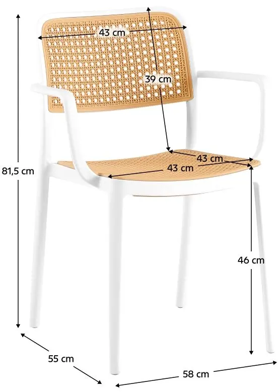 Scaun Tempo Kondela Ravid Tip 2 (White/Beige)