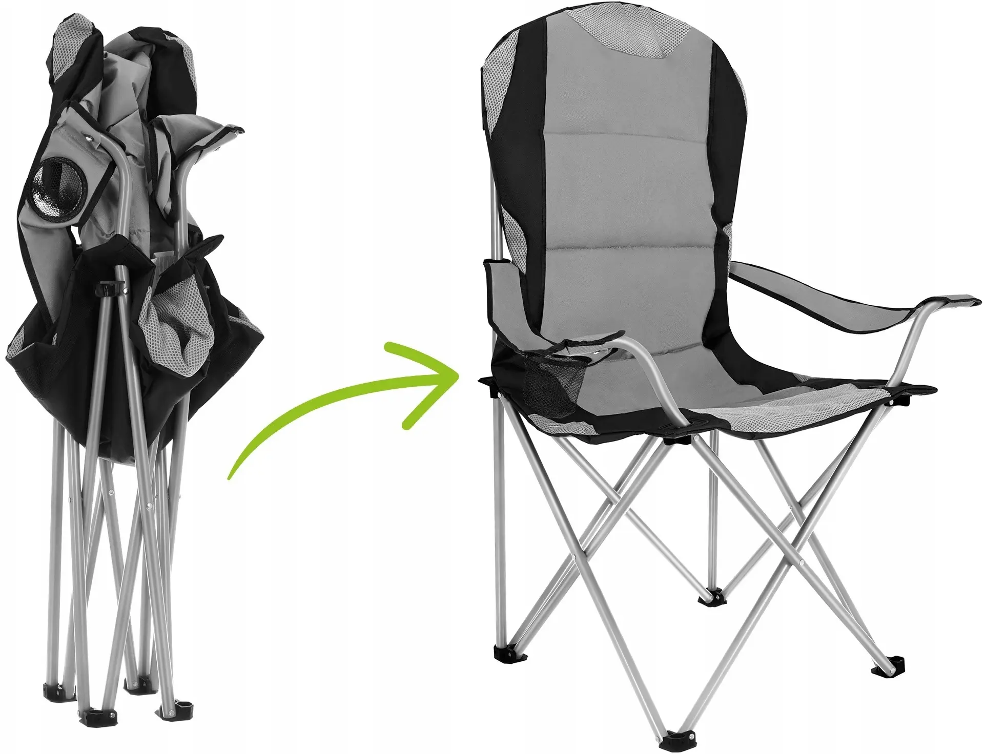 Scaun pliabil Trizand Freestyle 27519 (Grey/Black) - 3