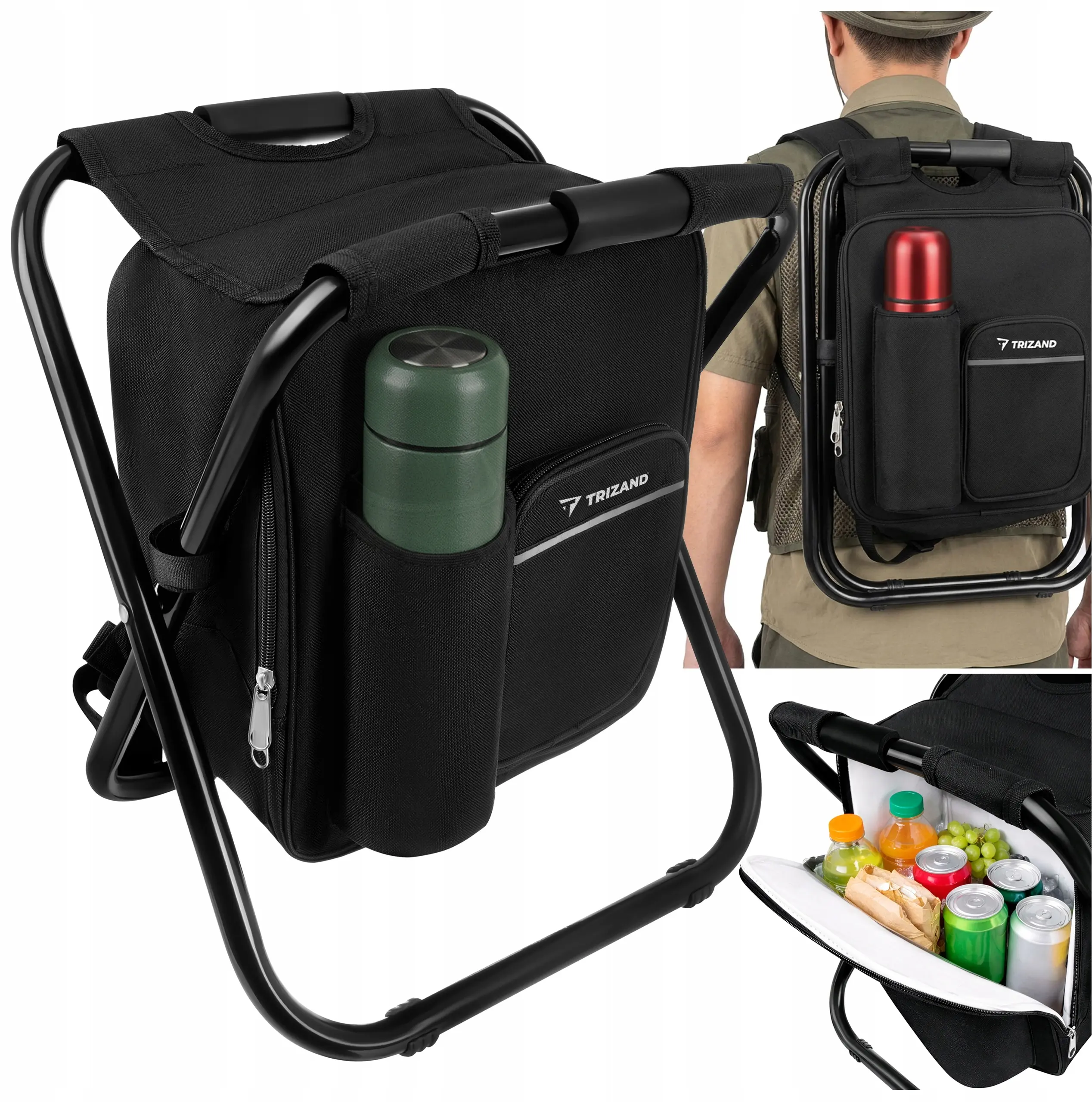 Scaun pliabil-rucsac 3in1 Trizand 27333 (Black) - 6