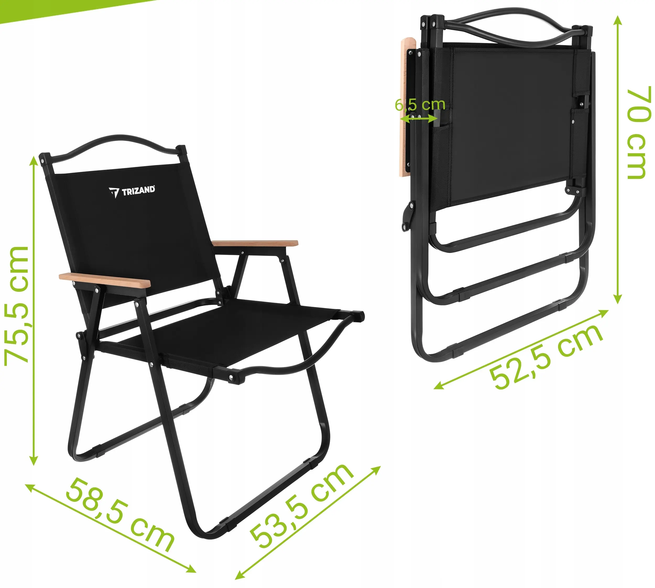 Scaun pliabil Trizand 27552 (Black) - 8