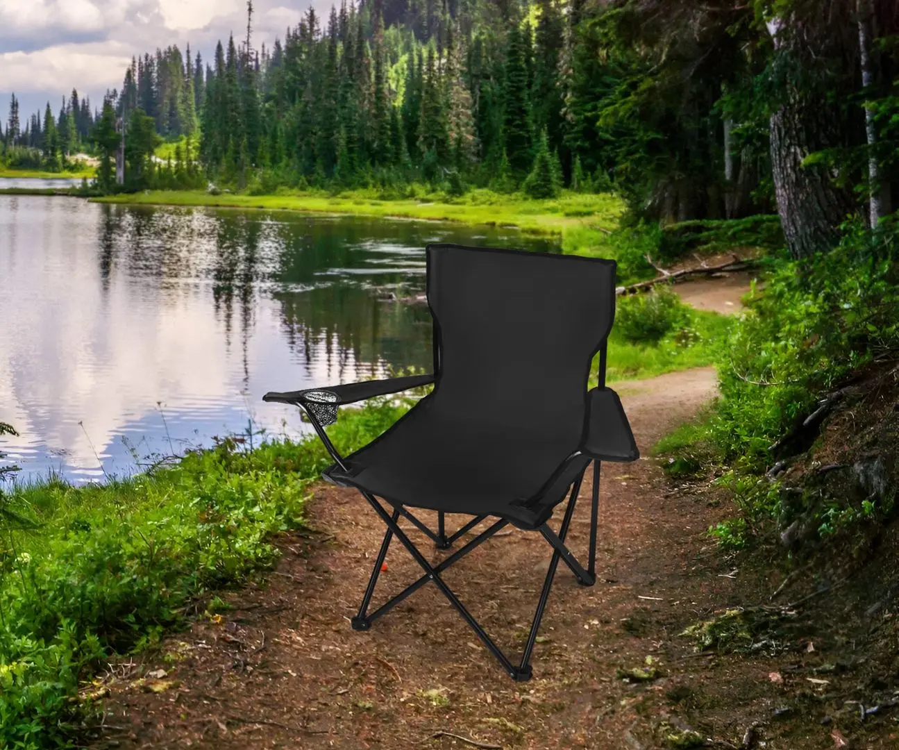 Scaun pliabil Trizand K23673 (Black)