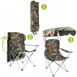 Scaun pliabil Trizand Panama (Camouflage) Thumb