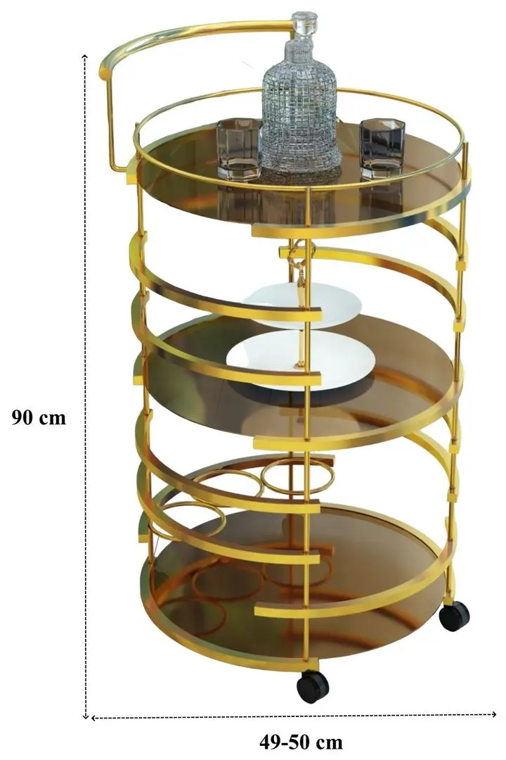 Сервировочная тележка Casa Moora IDMG3 (Gold)