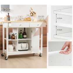 Сервировочная тележка Costway HW66222WH (White) Thumb