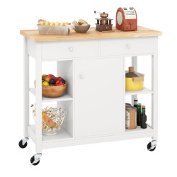 Сервировочная тележка Costway HW66222WH (White) Thumb