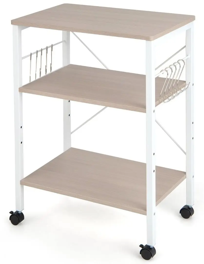 Сервировочная тележка Costway JV11012MS (Beige) - 2