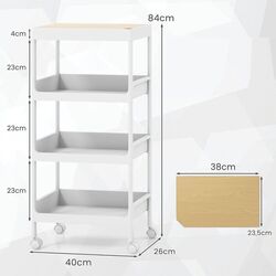 Carucior de servire Costway JV11020WH (White) Thumb