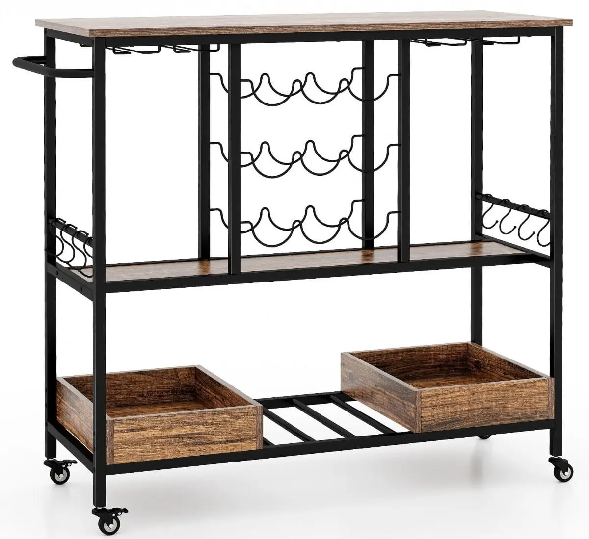 Сервировочная тележка Costway JV11558CF (Brown)