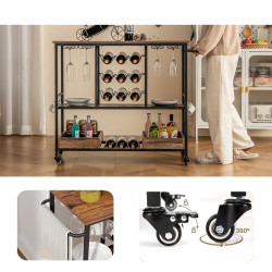Сервировочная тележка Costway JV11558CF (Brown) Thumb