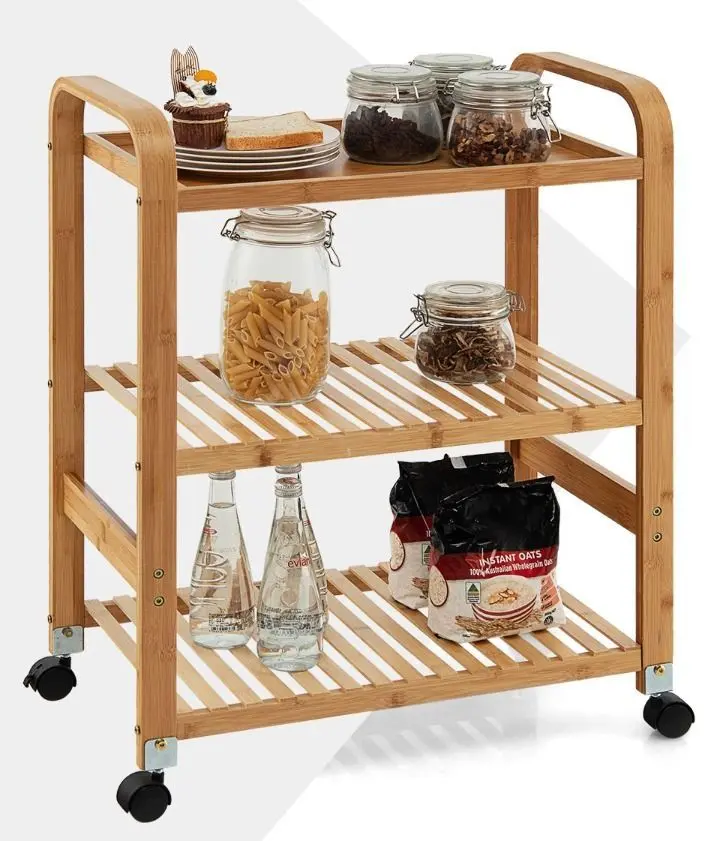 Carucior de servire Costway KC53797NA (Natural)