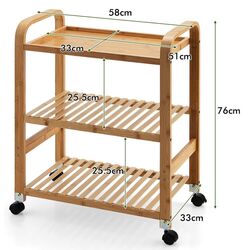 Carucior de servire Costway KC53797NA (Natural) Thumb