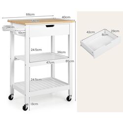 Carucior de servire Costway KC55451WH (White) Thumb