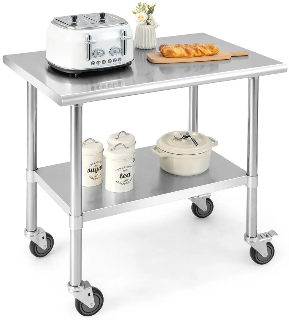 Сервировочная тележка Costway KC55607 (Silver)