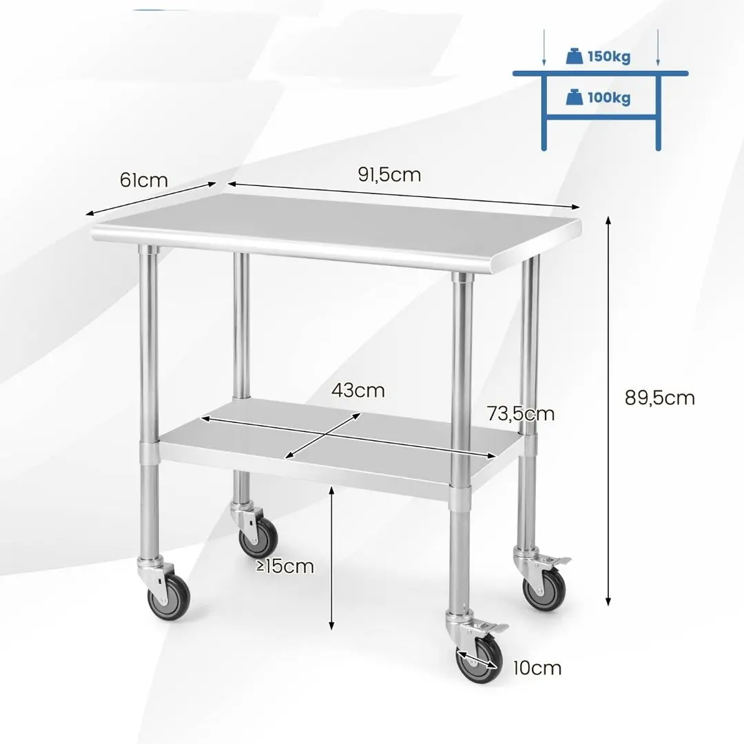 Сервировочная тележка Costway KC55607 (Silver)