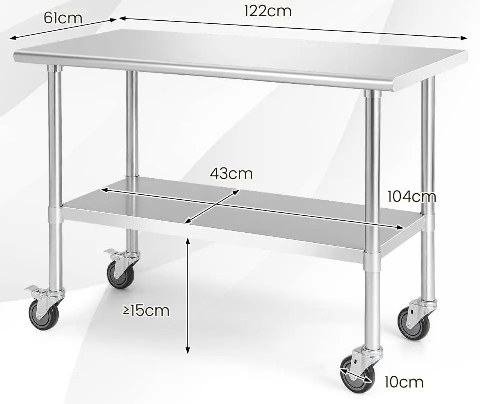 Carucior de servire Costway KC55608 (Silver)