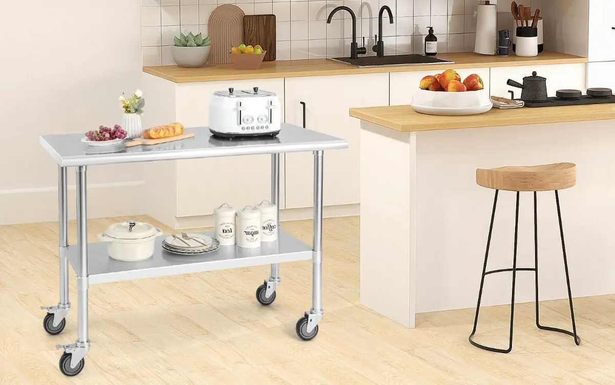 Carucior de servire Costway KC55608 (Silver)