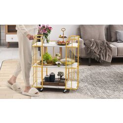 Carucior de servire Costway KC55617GD (Marble/Gold) Thumb