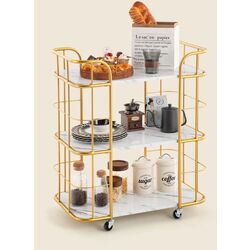 Carucior de servire Costway KC55617GD (Marble/Gold) Thumb