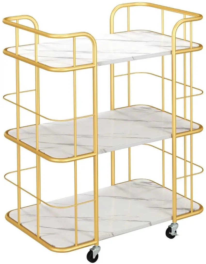 Carucior de servire Costway KC55617GD (Marble/Gold)