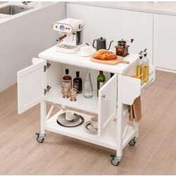 Carucior de servire Costway KC55695WH (White)