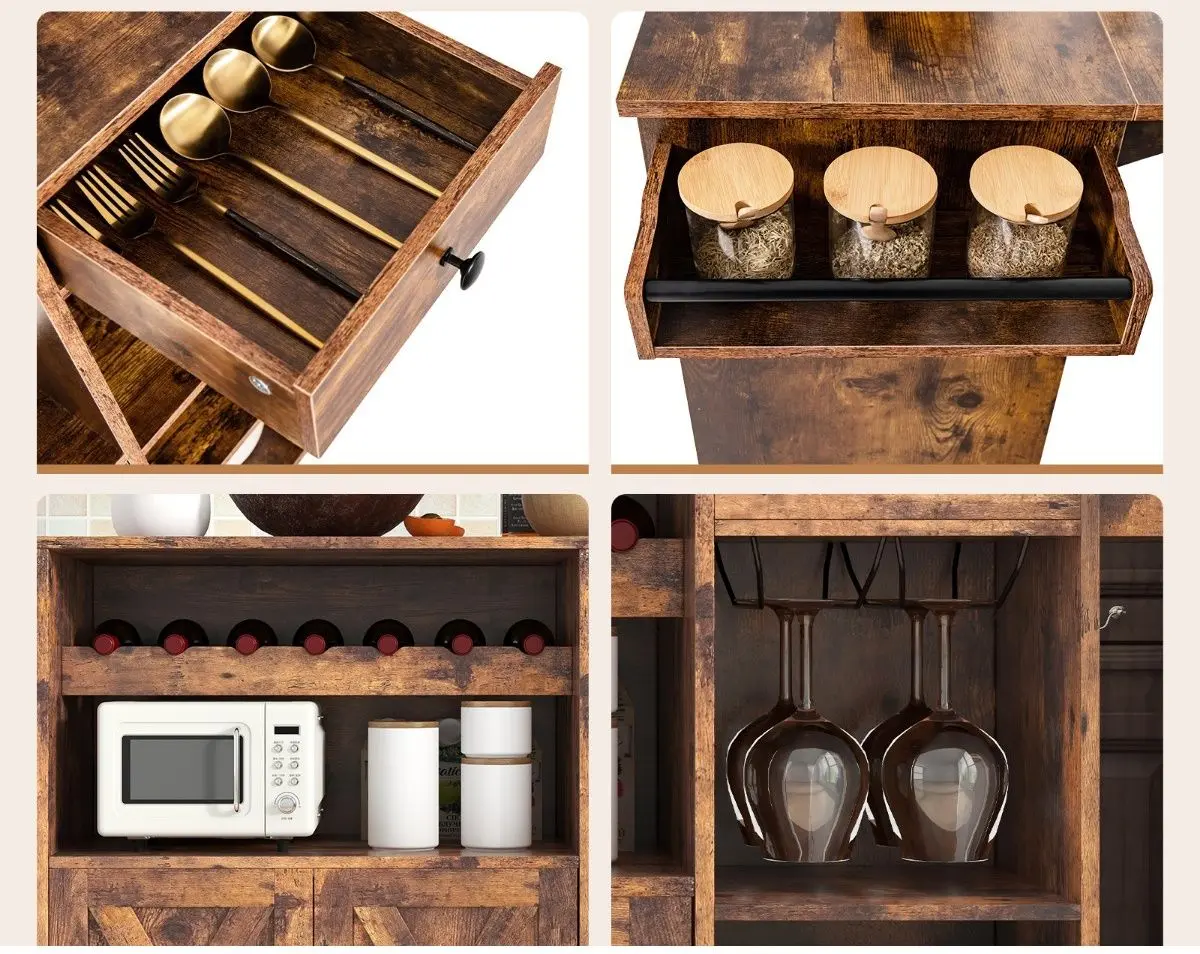 Carucior de servire Costway KC56670CF (Brown)