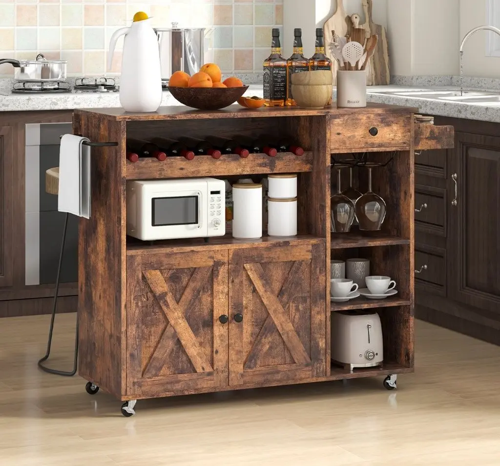 Carucior de servire Costway KC56670CF (Brown)