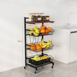 Сервировочная тележка Costway KC57348 (Black) Thumb