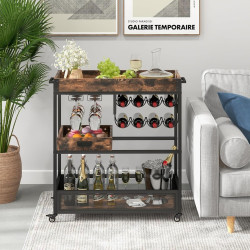 Carucior de servire Costway KC57410CF (Brown/Black) Thumb