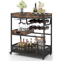 Carucior de servire Costway KC57410CF (Brown/Black) Thumb