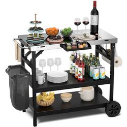 Carucior de servire Costway NP10812BK (Silver/Black) Thumb