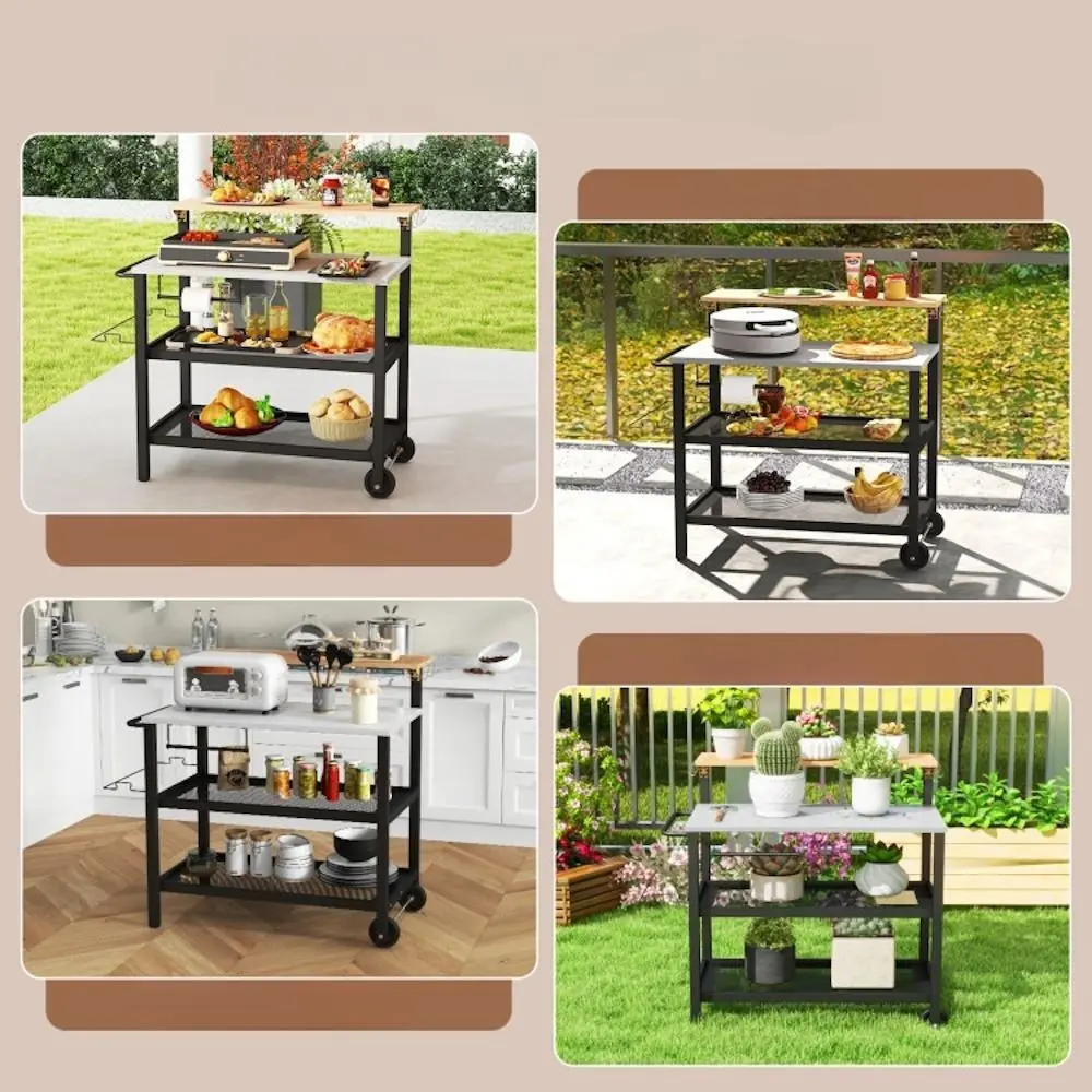 Carucior de servire Costway NP12038 (Black)