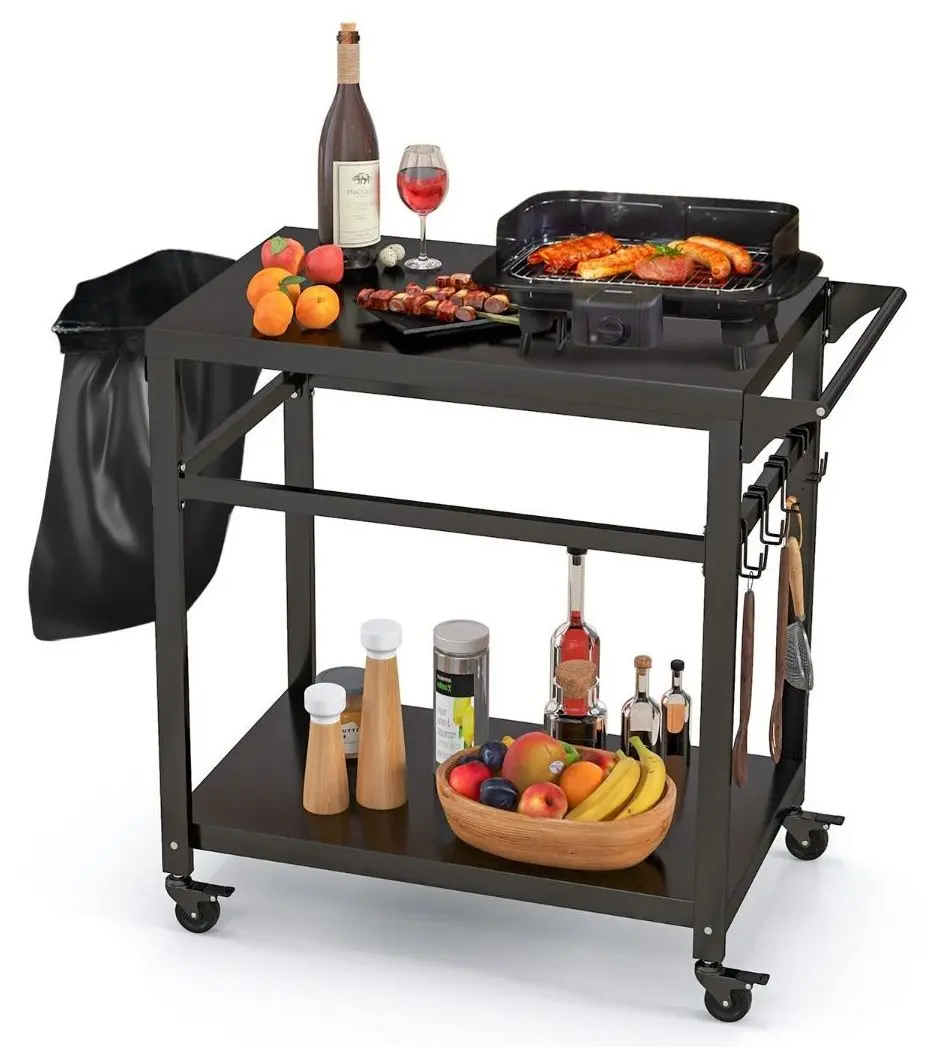 Carucior de servire Costway TH10058DK (Black)