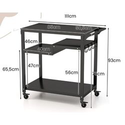 Carucior de servire Costway TH10059DK (Black) Thumb